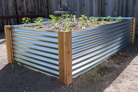 corrugated metal garden box|raised corrugated metal garden beds.